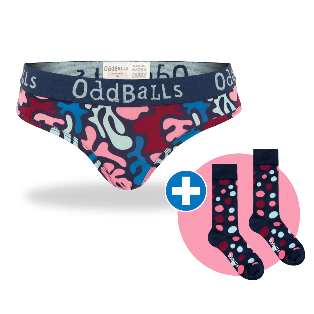 03 Month Pre-Paid: Ladies Brief & Free Socks - Monthly Subscription