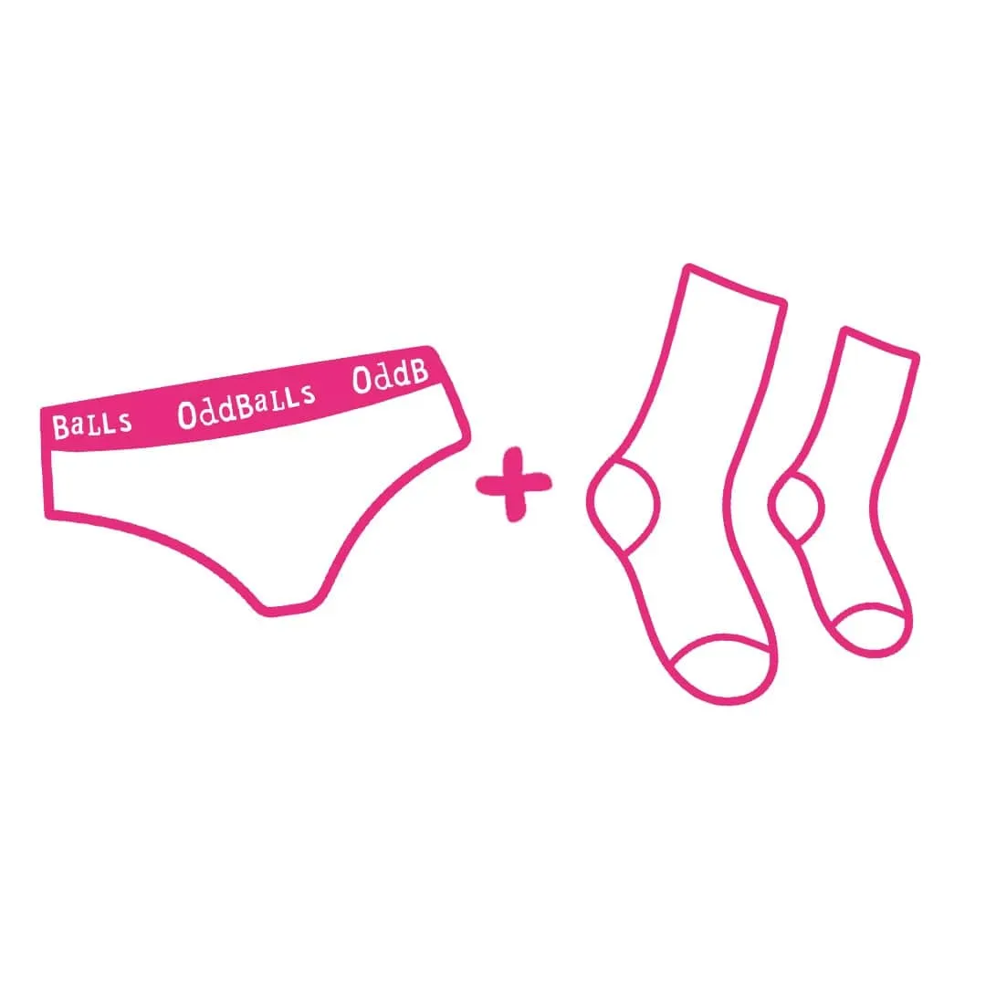 03 Month Pre-Paid: Ladies Brief & Free Socks - Monthly Subscription