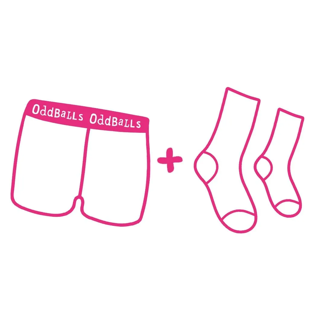 12 Month Pre-Paid: Ladies Boxer Shorts & Free Socks - Monthly Subscription [G2]