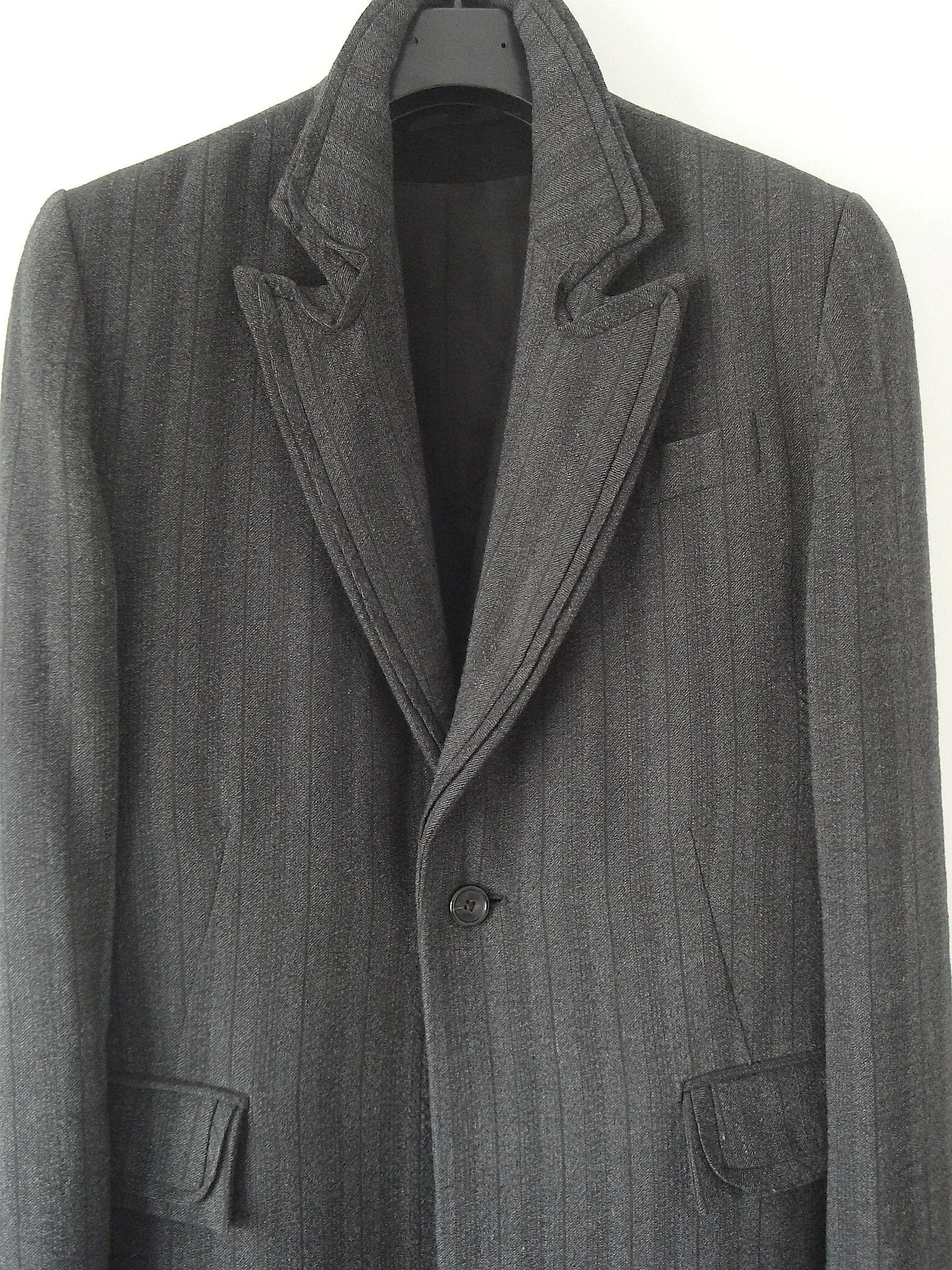 2008 'Portrait' Linen/Wool Blazer Jacket with Piping Details