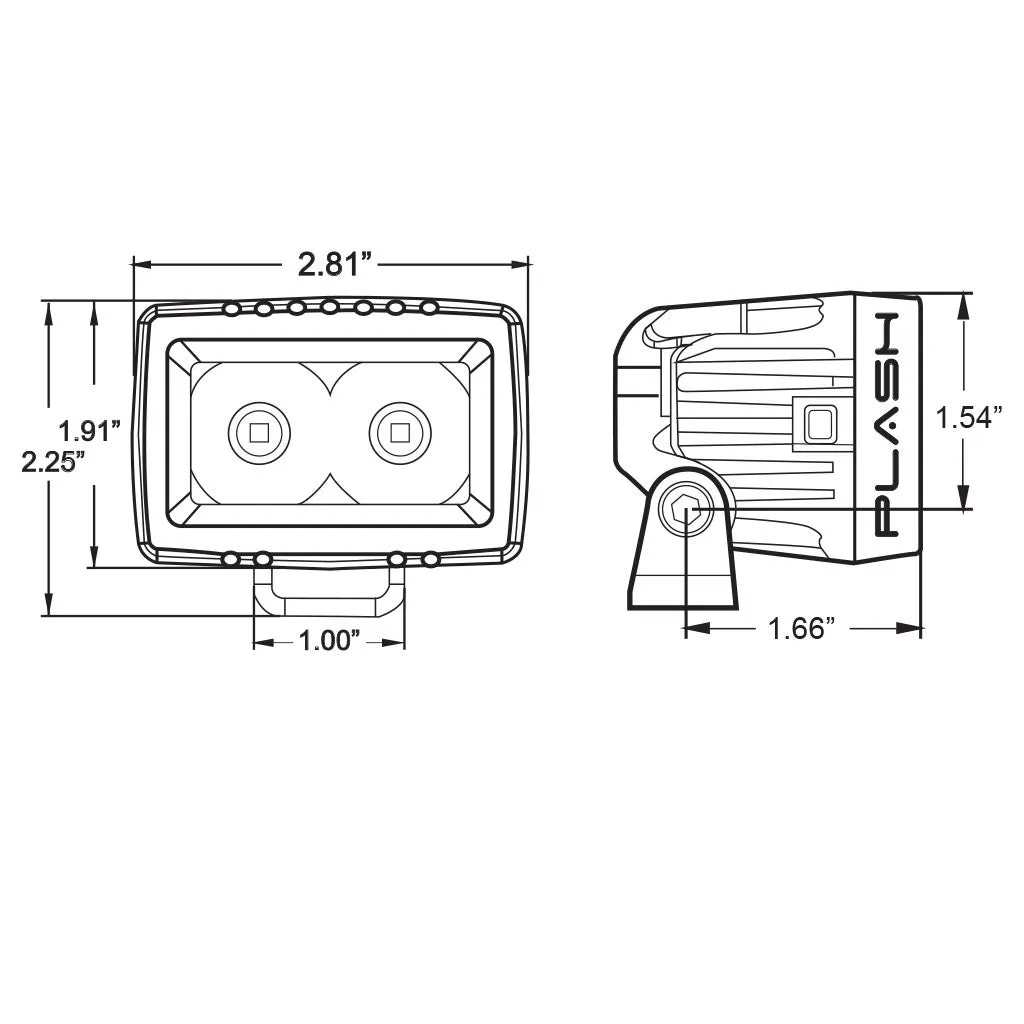 20W Low Profile LED Spreader Light - White Housing - Diffused