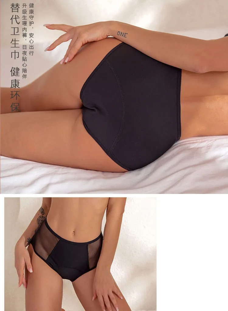 4-layer Menstrual Panties Physiological Pants Leak Proof Underwear Women Period Mesh Breathable Briefs Underwear