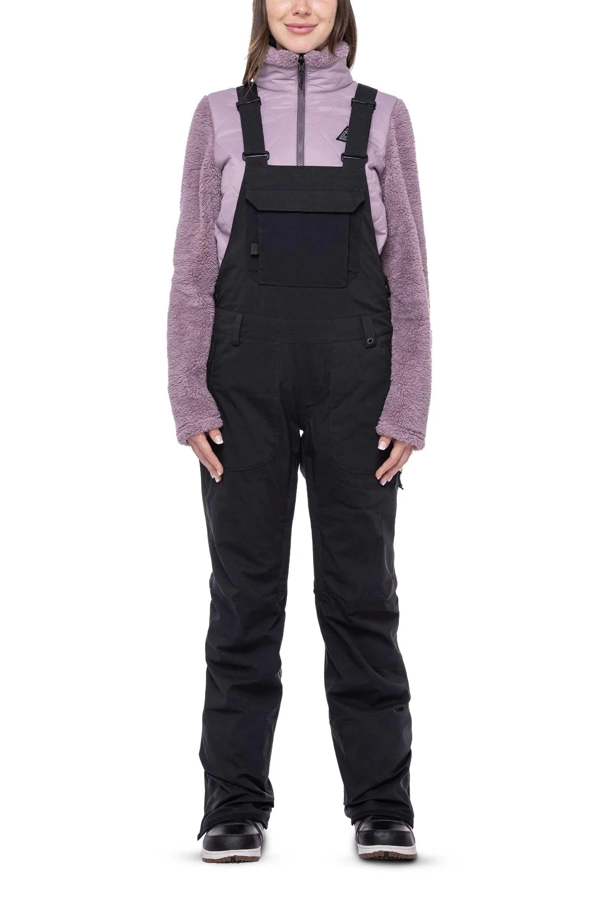 686 Black Magic Insulated Bib - Charcoal Texture-Women's