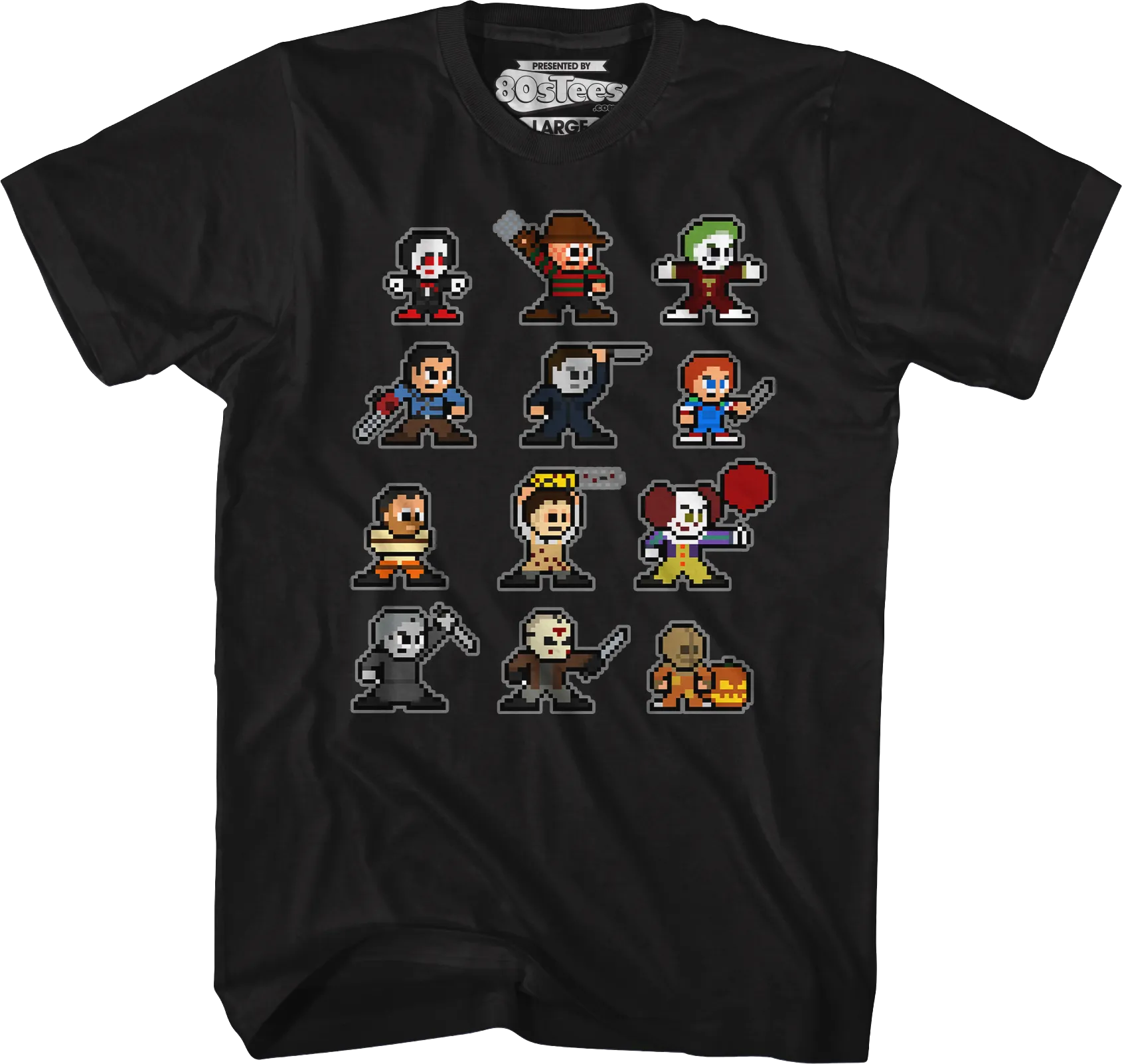 8-Bit Horror Icons T-Shirt