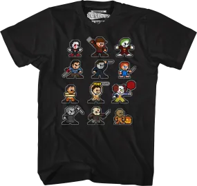 8-Bit Horror Icons T-Shirt