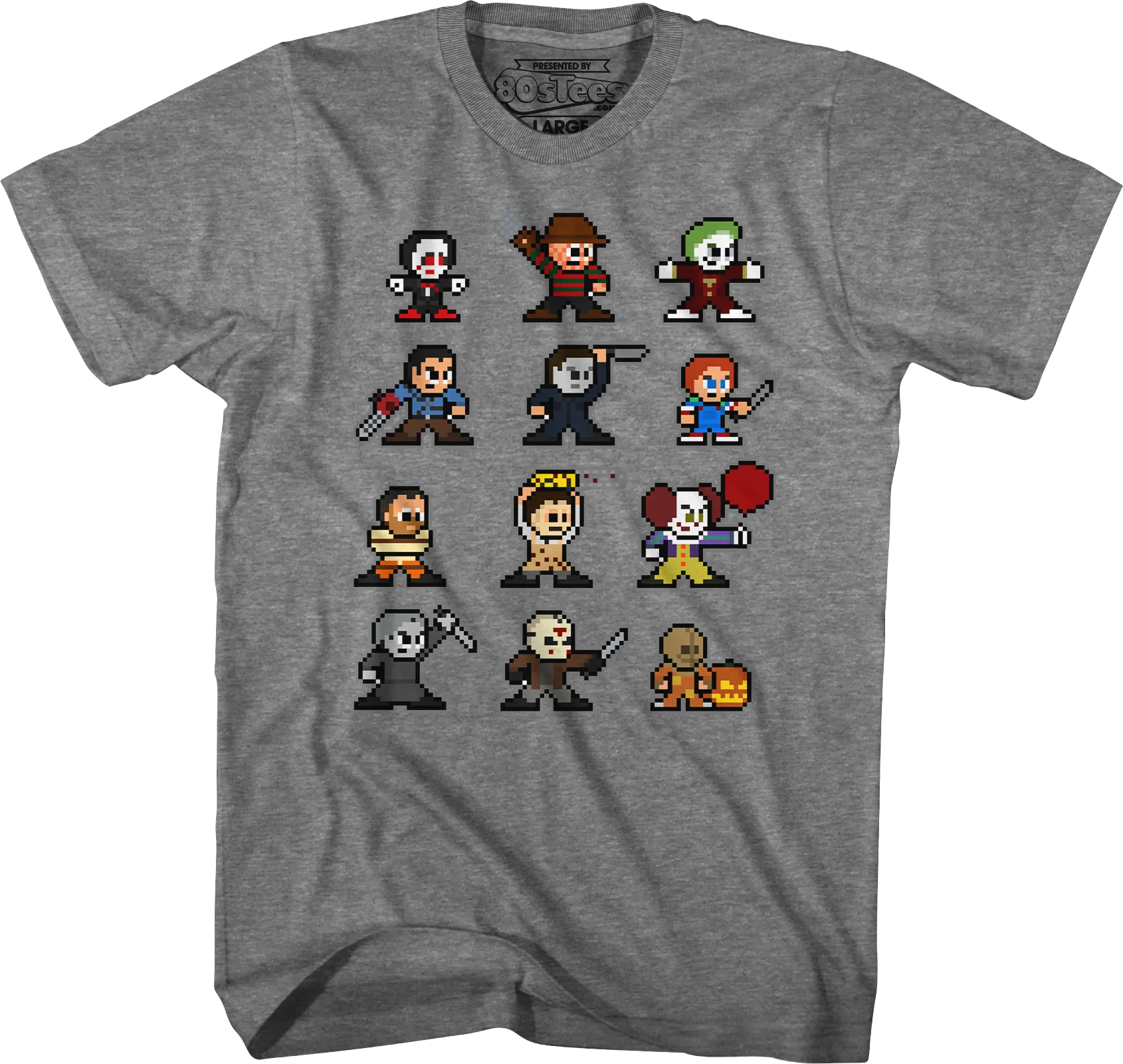 8-Bit Horror Icons T-Shirt