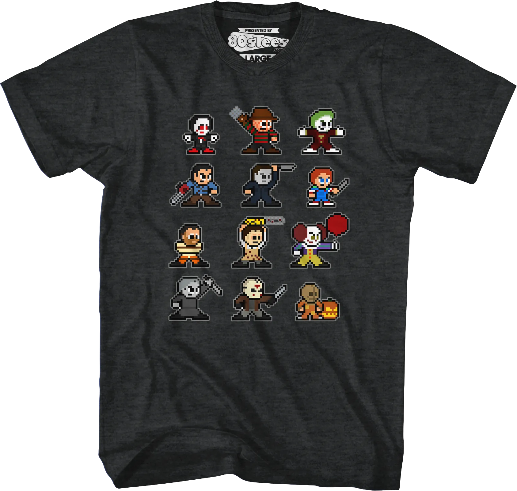 8-Bit Horror Icons T-Shirt