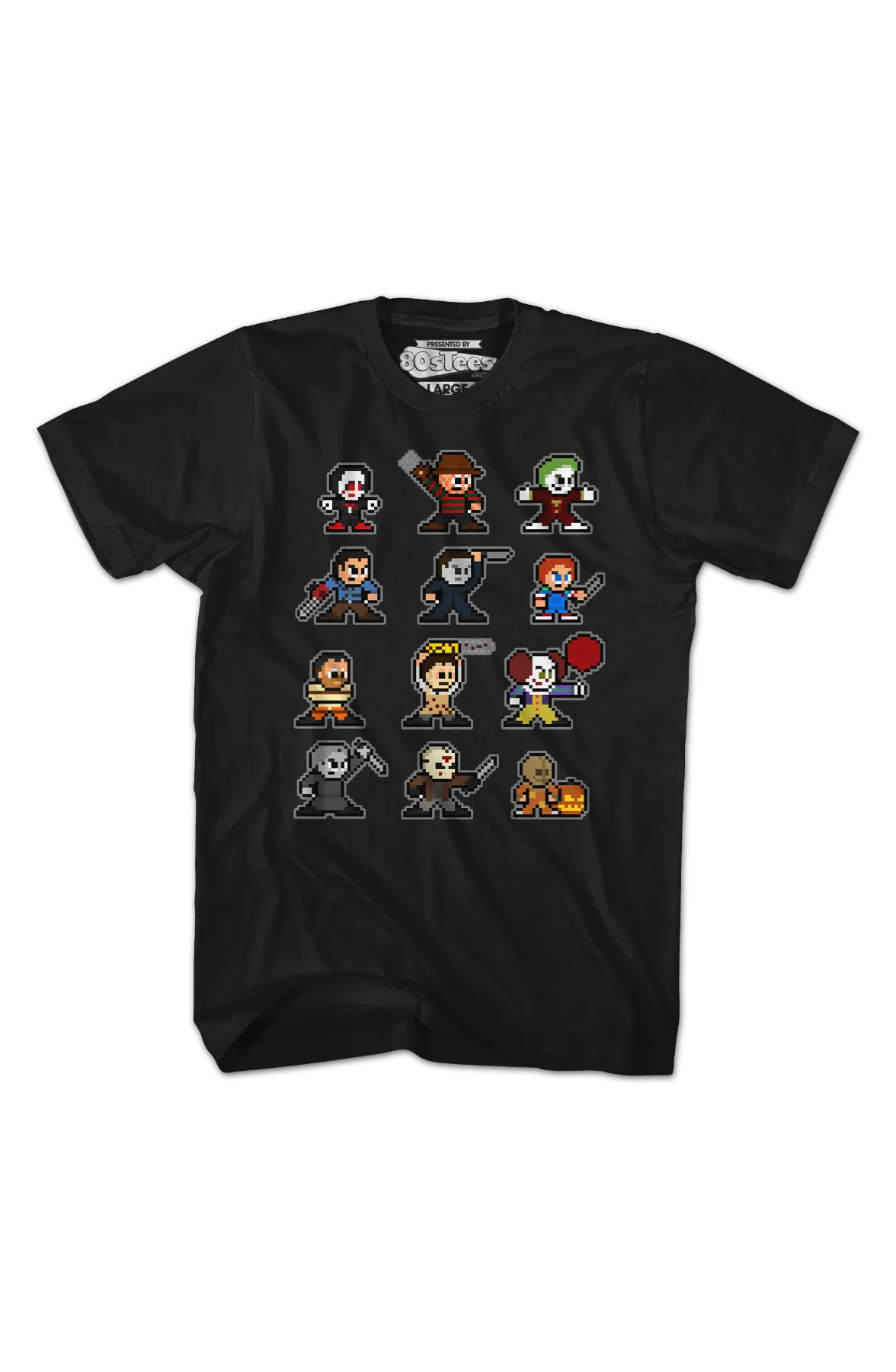 8-Bit Horror Icons T-Shirt