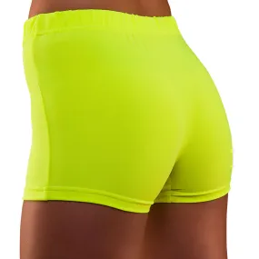 80's Neon Hot Pants - Yellow