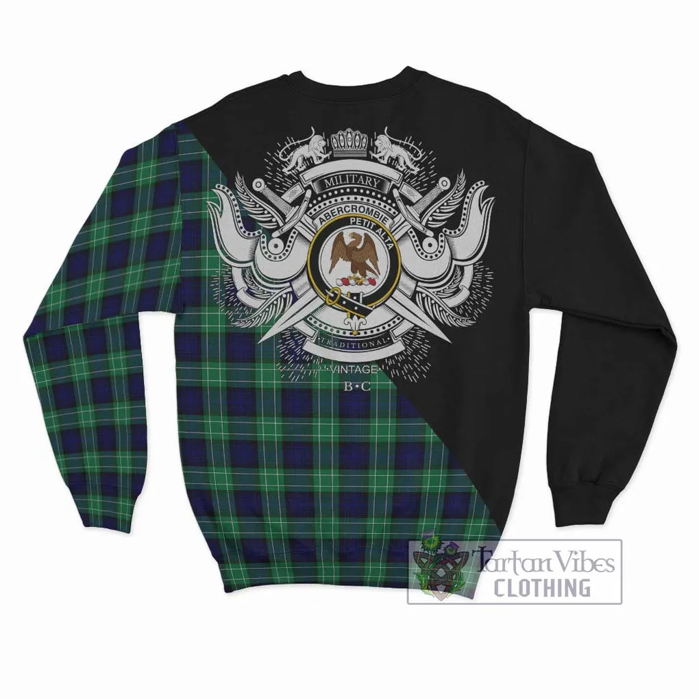 Abercrombie Tartan Sweatshirt with Family Crest and Military Logo Style