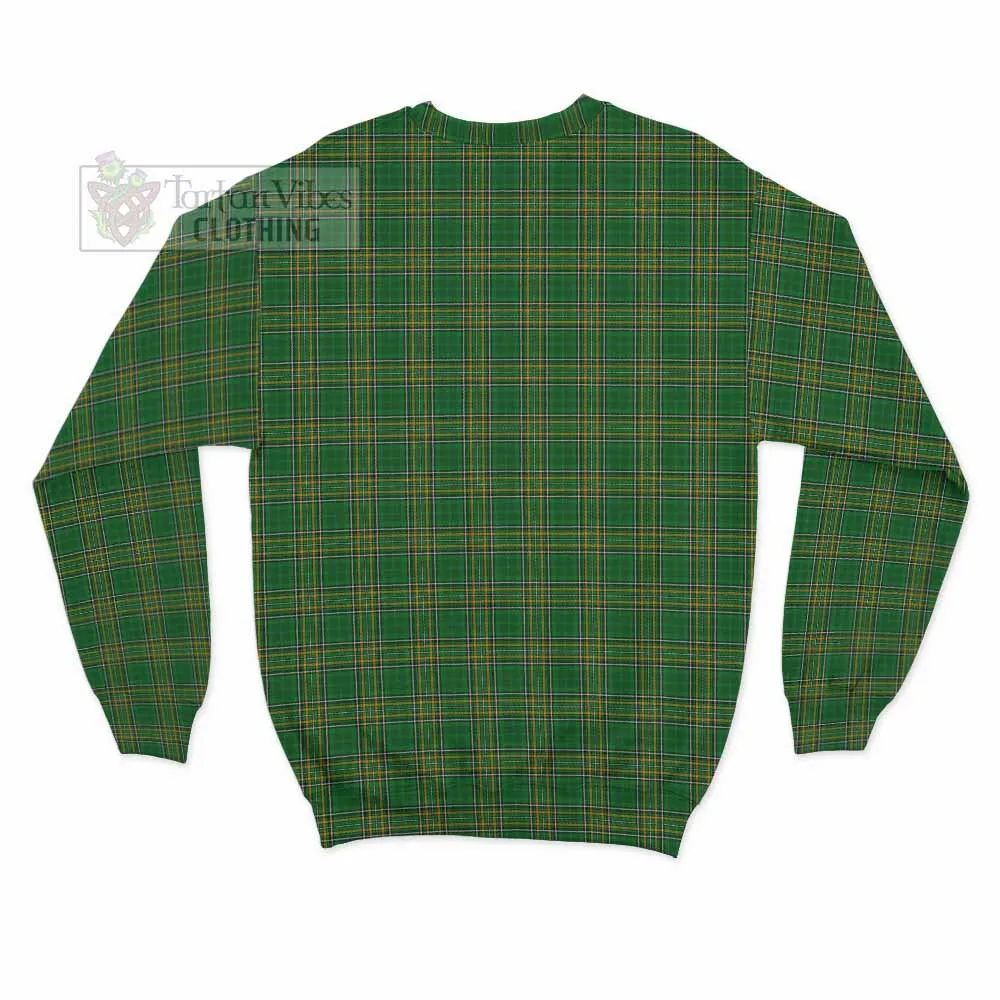 Accotts Irish Clan Tartan Sweatshirt with Coat of Arms