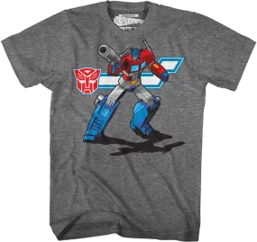 Action Pose Optimus Prime Transformers T-Shirt