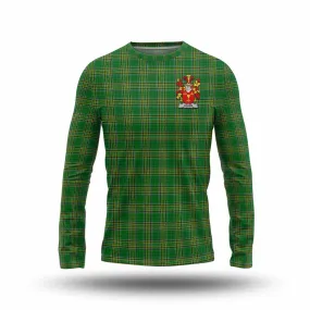 Adams Irish Clan Tartan Long Sleeve T-Shirt with Coat of Arms