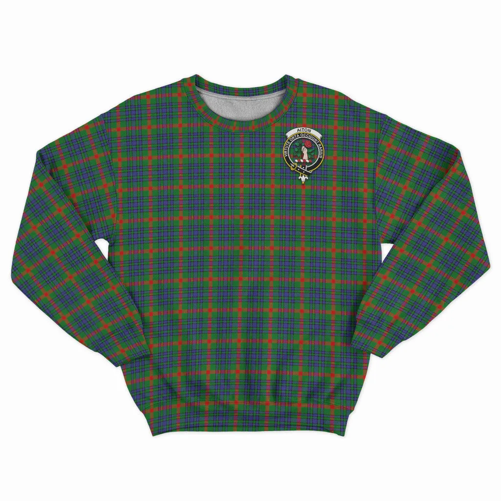 Aiton Tartan Sweatshirt with Family Crest