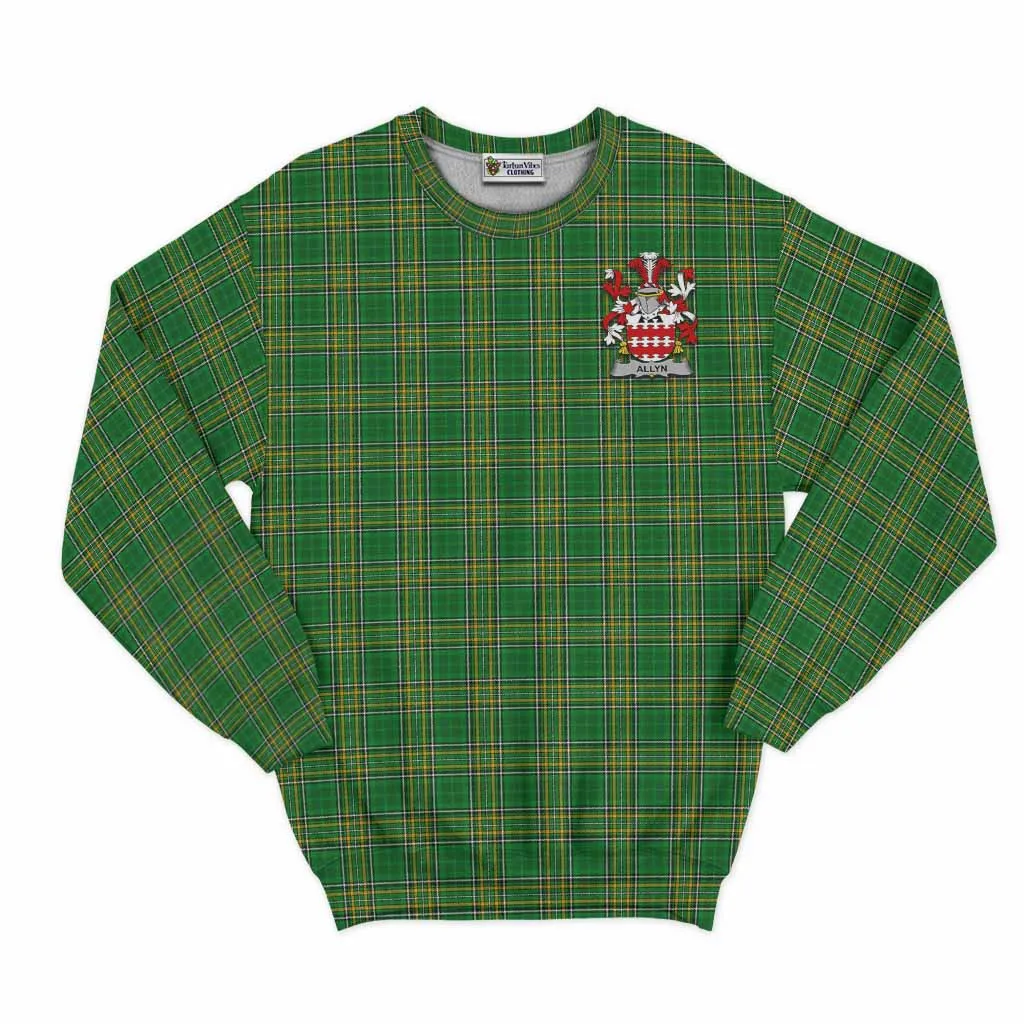 Allyn Irish Clan Tartan Sweatshirt with Coat of Arms