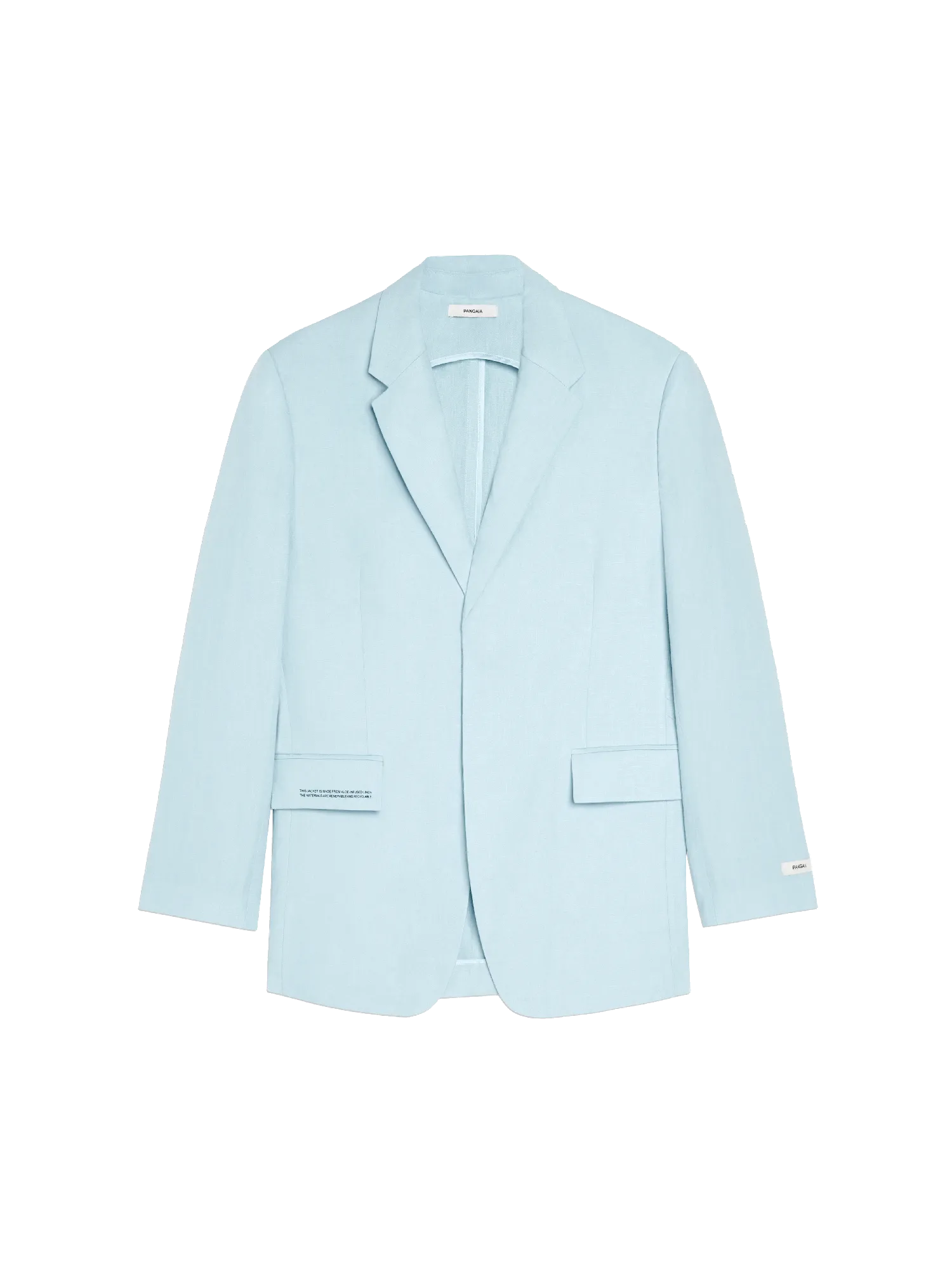 Aloe Linen Tailored Blazer—baby blue