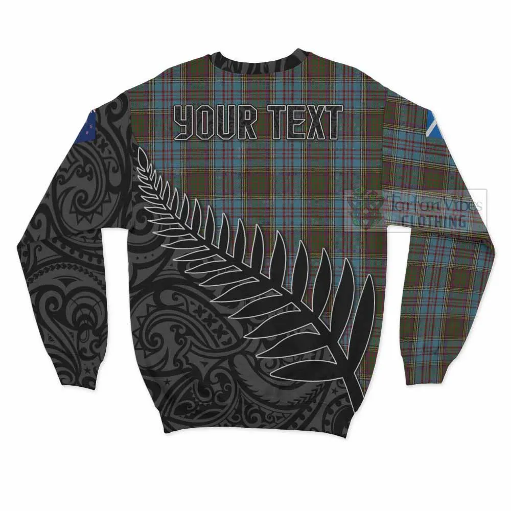 Anderson Crest Tartan Sweatshirt with New Zealand Silver Fern Half Style