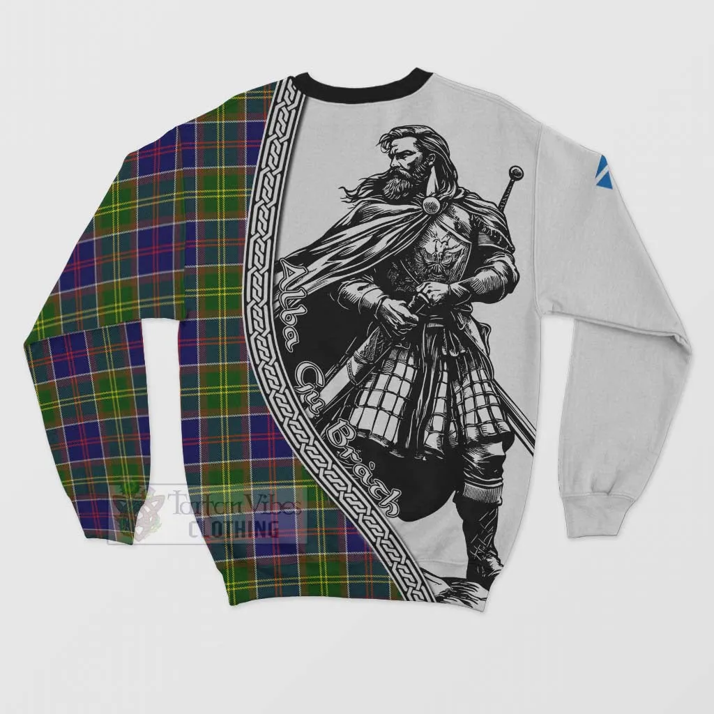 Arnott Tartan Clan Crest Sweatshirt with Highlander Warrior Celtic Style