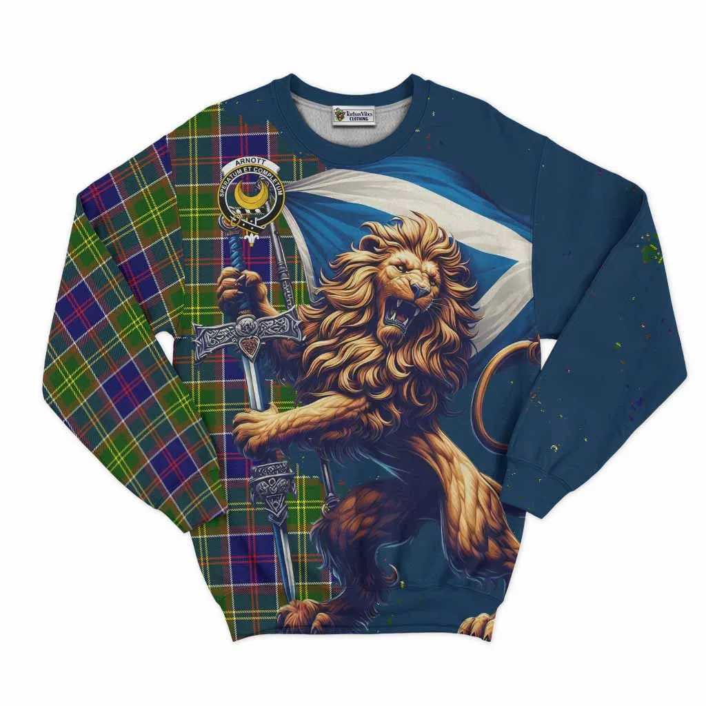 Arnott Tartan Family Crest Sweatshirt with Scottish Majestic Lion