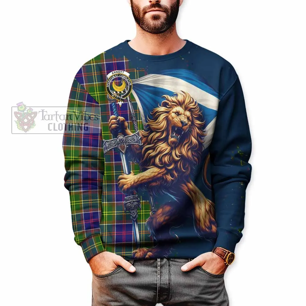 Arnott Tartan Family Crest Sweatshirt with Scottish Majestic Lion