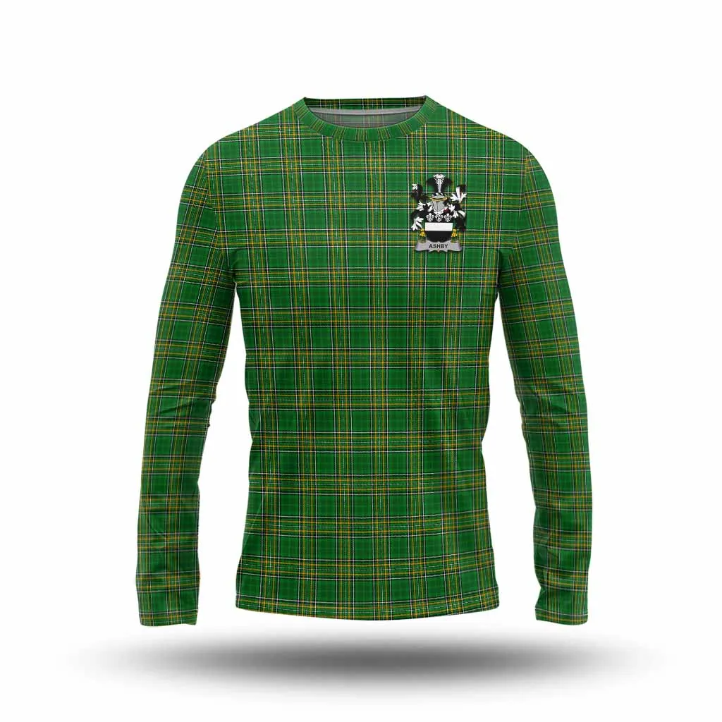 Ashby Irish Clan Tartan Long Sleeve T-Shirt with Coat of Arms