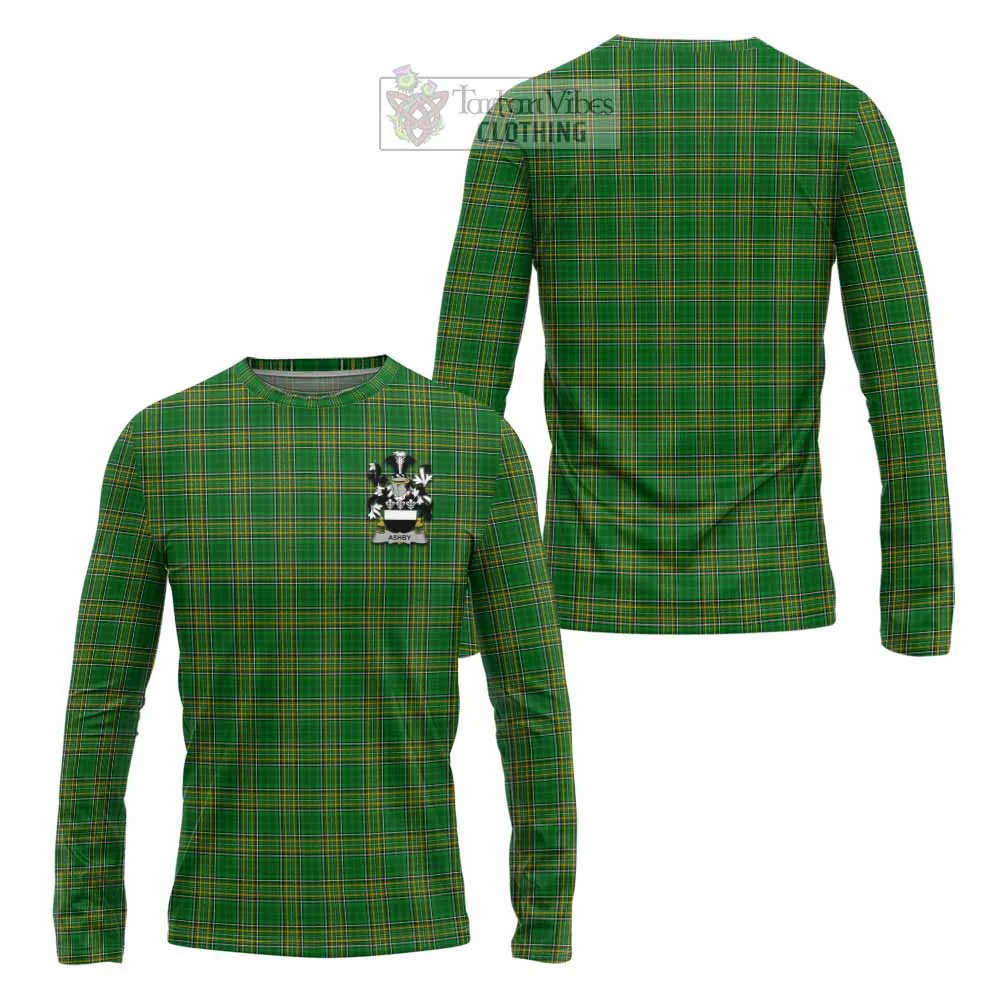 Ashby Irish Clan Tartan Long Sleeve T-Shirt with Coat of Arms