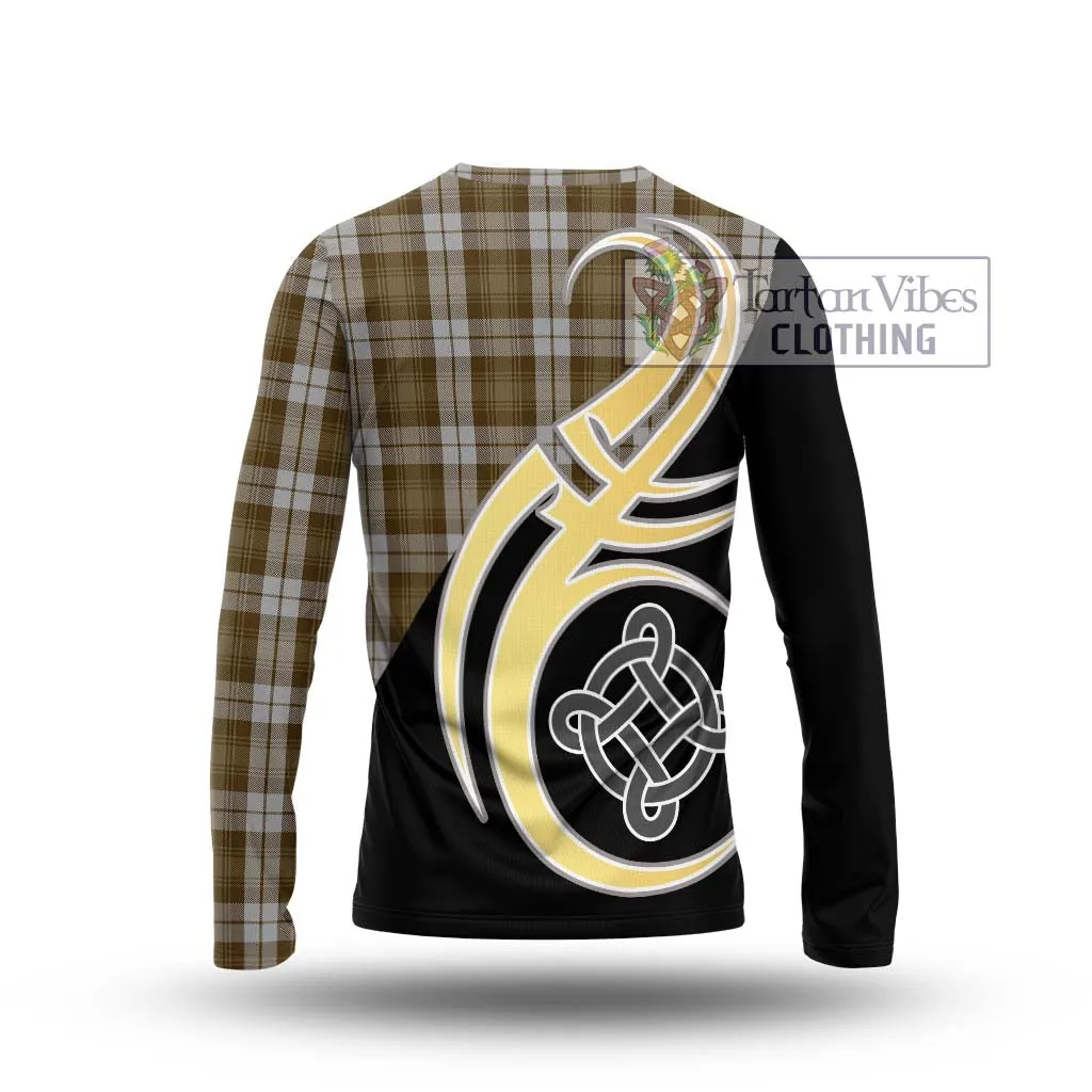 Baillie Dress Tartan Long Sleeve T-Shirt with Family Crest and Celtic Symbol Style