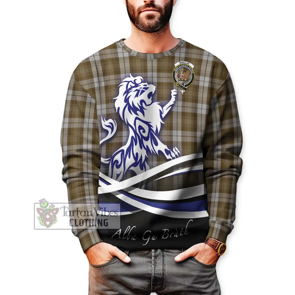 Baillie Dress Tartan Sweatshirt with Alba Gu Brath Regal Lion Emblem