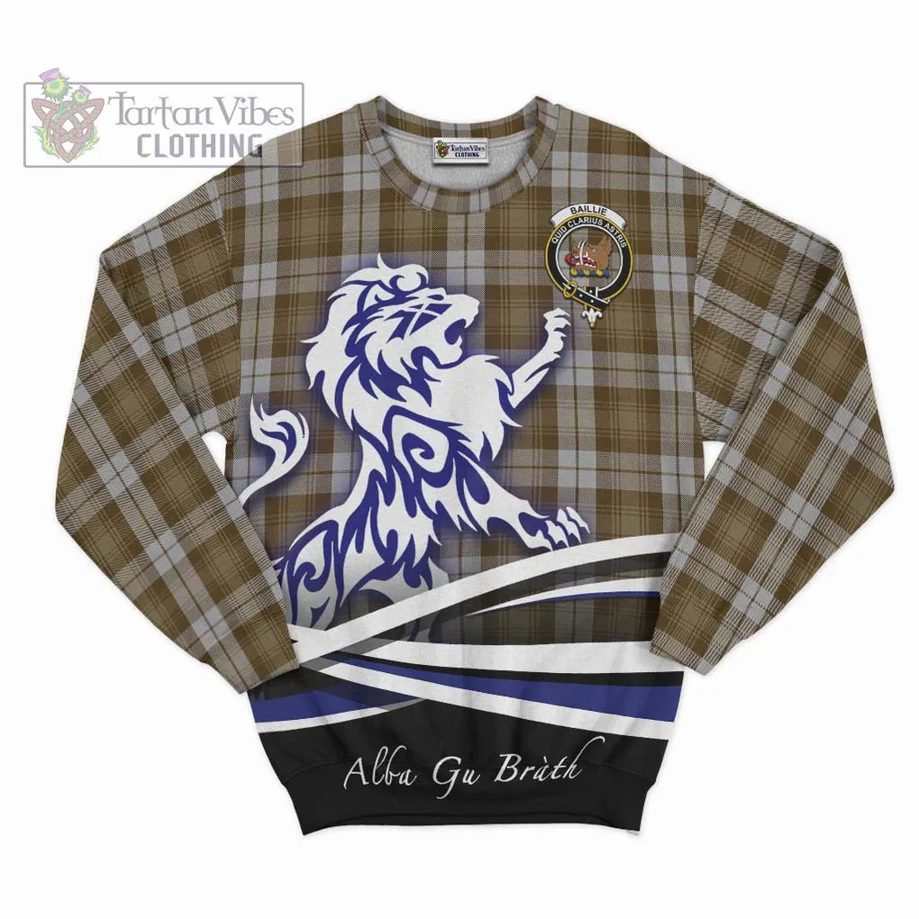 Baillie Dress Tartan Sweatshirt with Alba Gu Brath Regal Lion Emblem