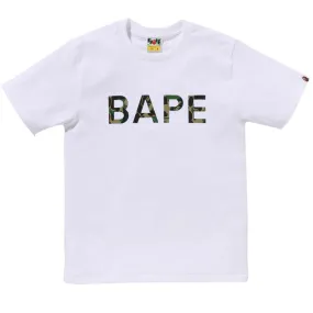 BAPE ABC CAMO GLITTER T-SHIRT WHITE/GREEN (W)