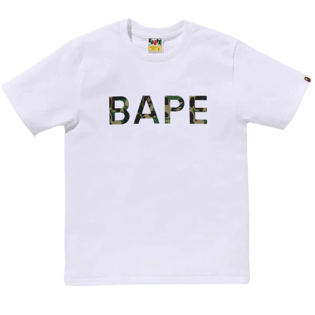 BAPE ABC CAMO GLITTER T-SHIRT WHITE/GREEN (W)