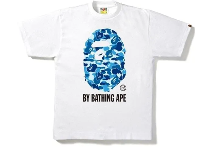 BAPE ABC CAMO TEE WHITE/BLUE