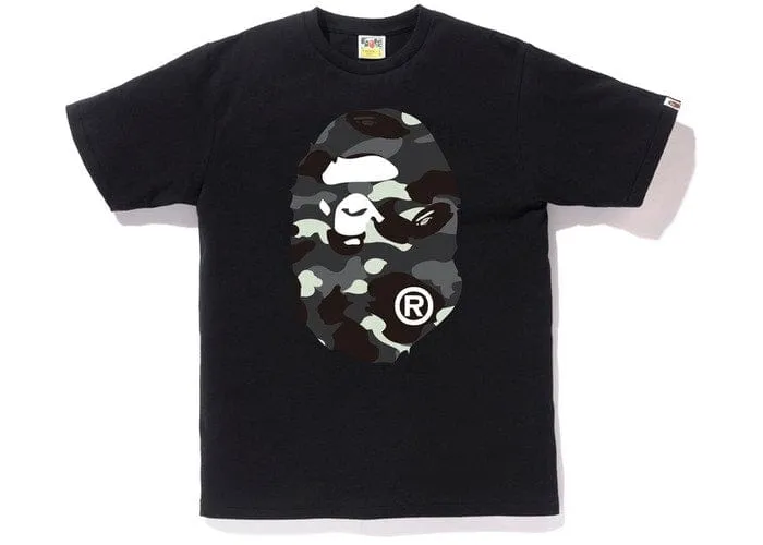 BAPE BIG HEAD GREY CAMO T-SHIRT