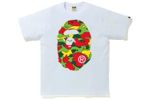 BAPE COLOR CAMO BIG APE HEAD TEE WHITE / MULTI