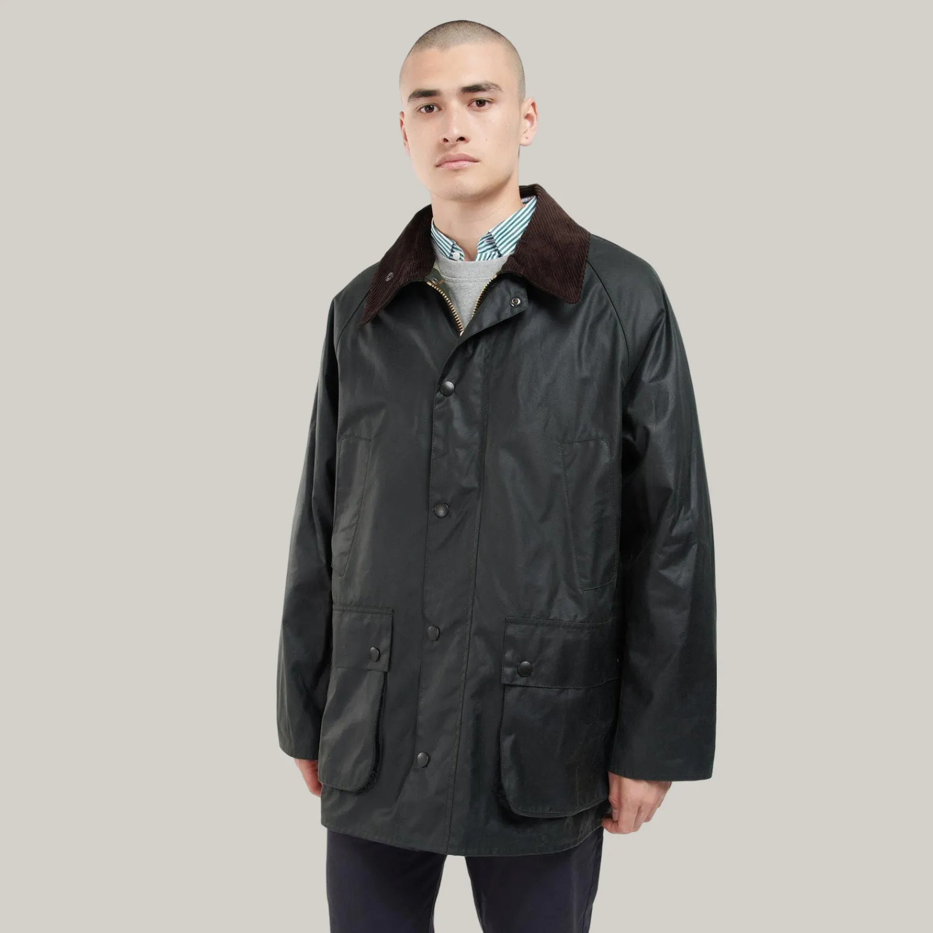 BARBOUR BEDALE OS WAX JACKET - SAGE