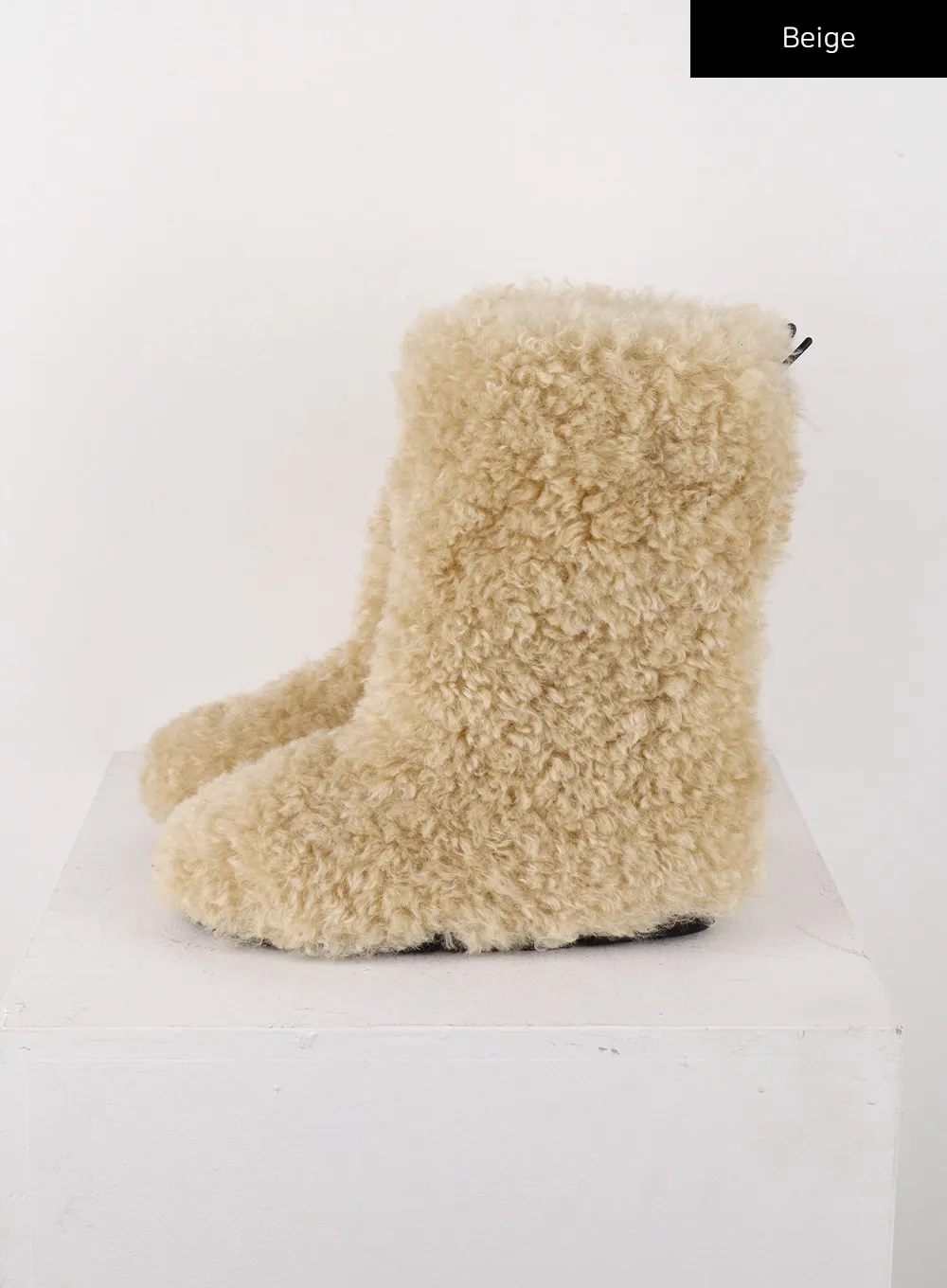 Basic Faux Fur Middle Boots CD322