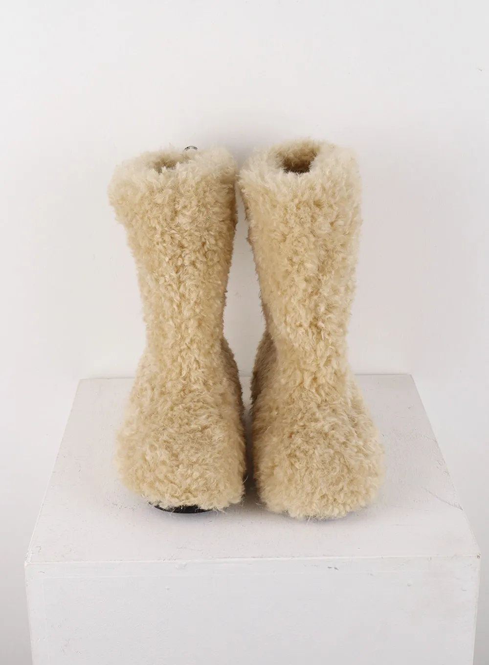 Basic Faux Fur Middle Boots CD322