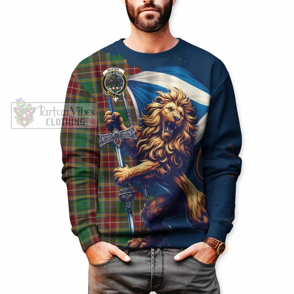 Baxter Tartan Family Crest Sweatshirt with Scottish Majestic Lion