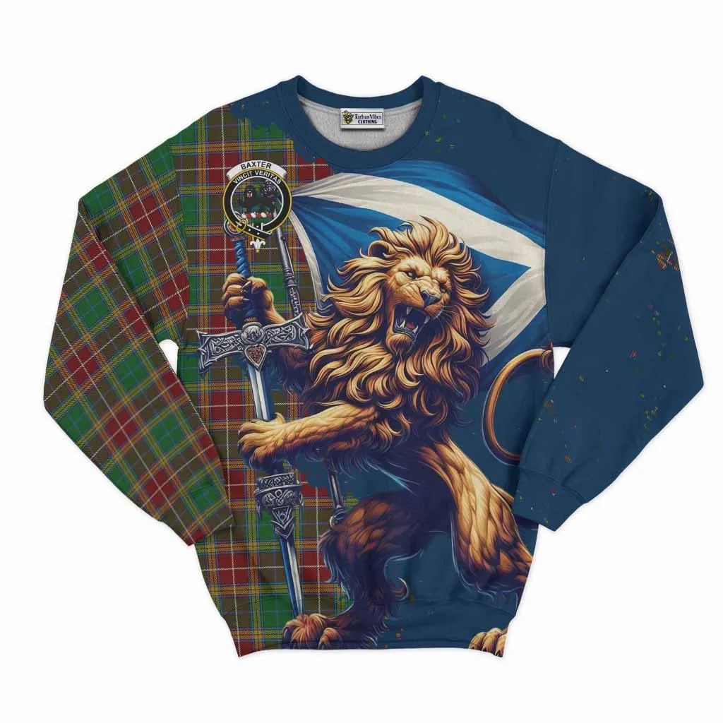 Baxter Tartan Family Crest Sweatshirt with Scottish Majestic Lion