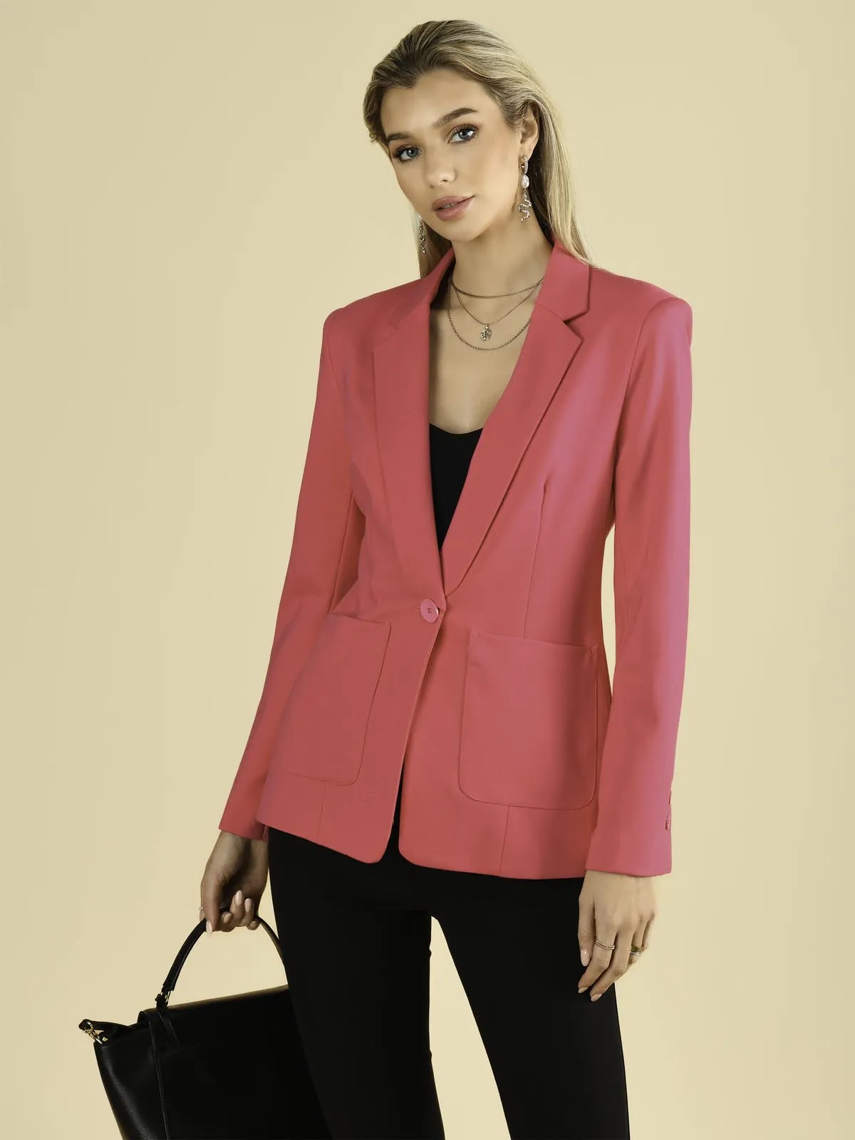 Baylin Tailored Blazer, Hot Pink