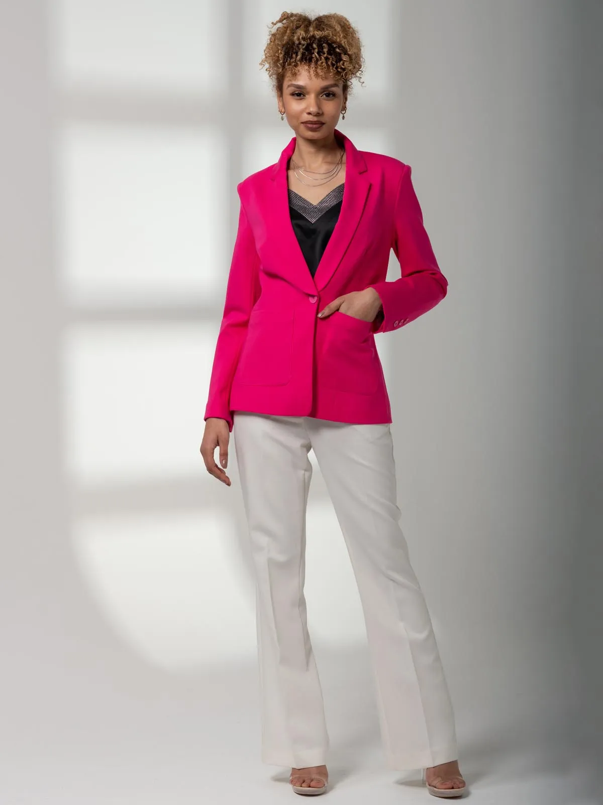 Baylin Tailored Blazer, Hot Pink