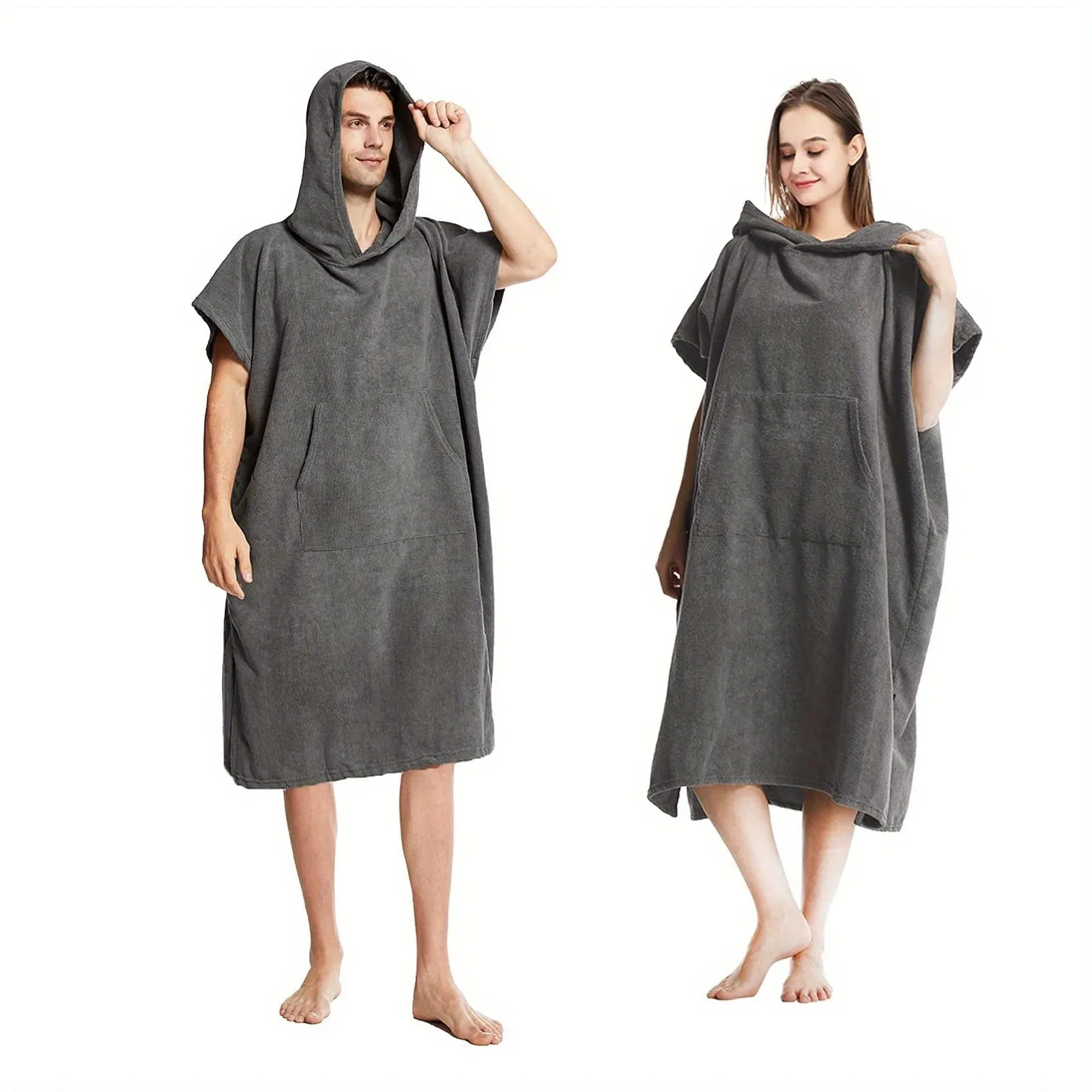 Beach Poncho:  Quick Dry Hooded Towel Robe