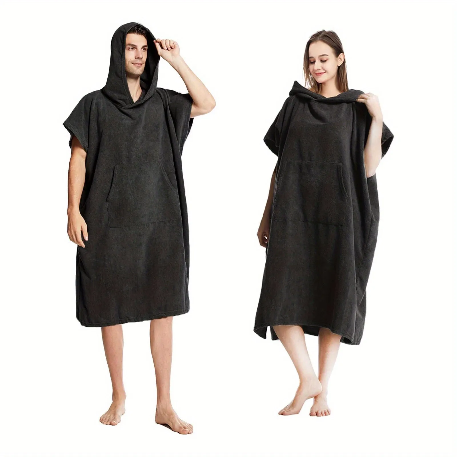 Beach Poncho:  Quick Dry Hooded Towel Robe