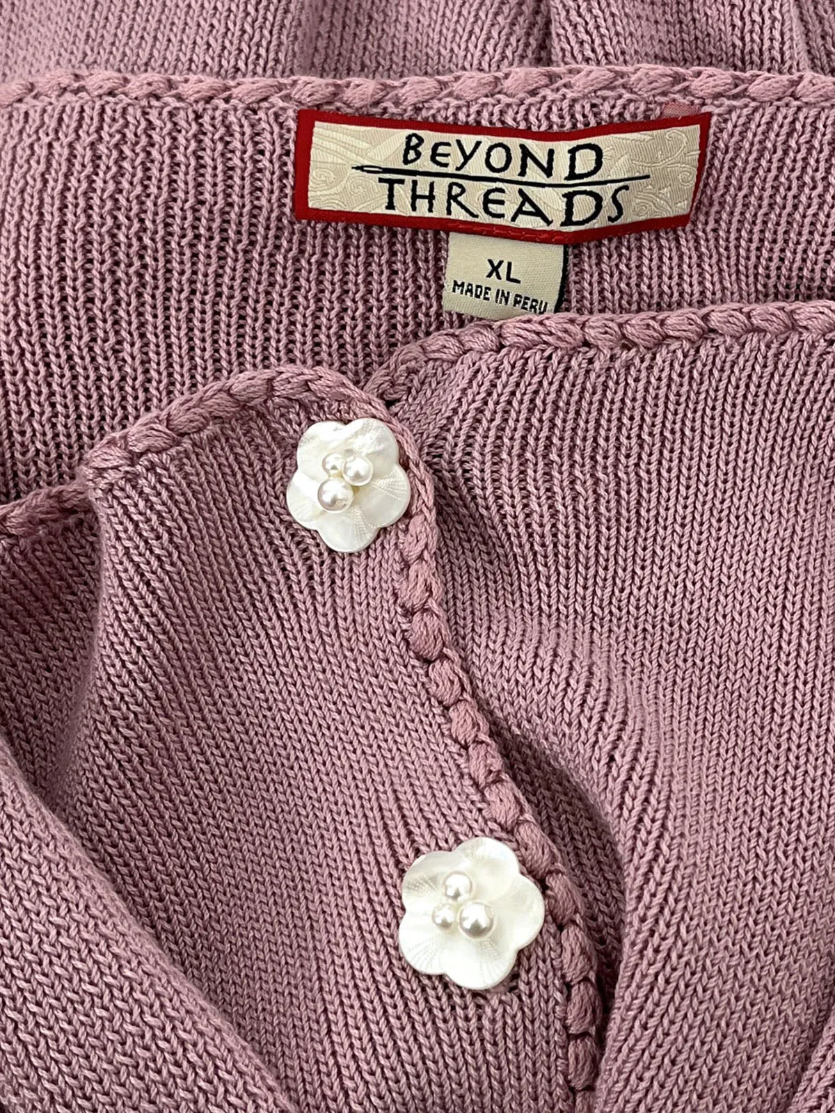 Beyond Threads Size XL (16/18) Dusty Rose Sweater