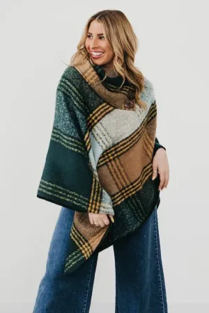 Bianca Button Neck Poncho