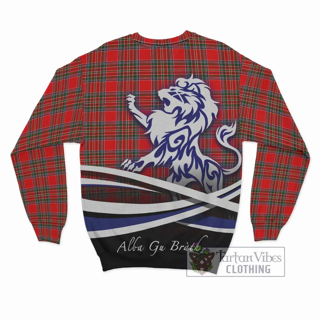 Binning Tartan Sweatshirt with Alba Gu Brath Regal Lion Emblem