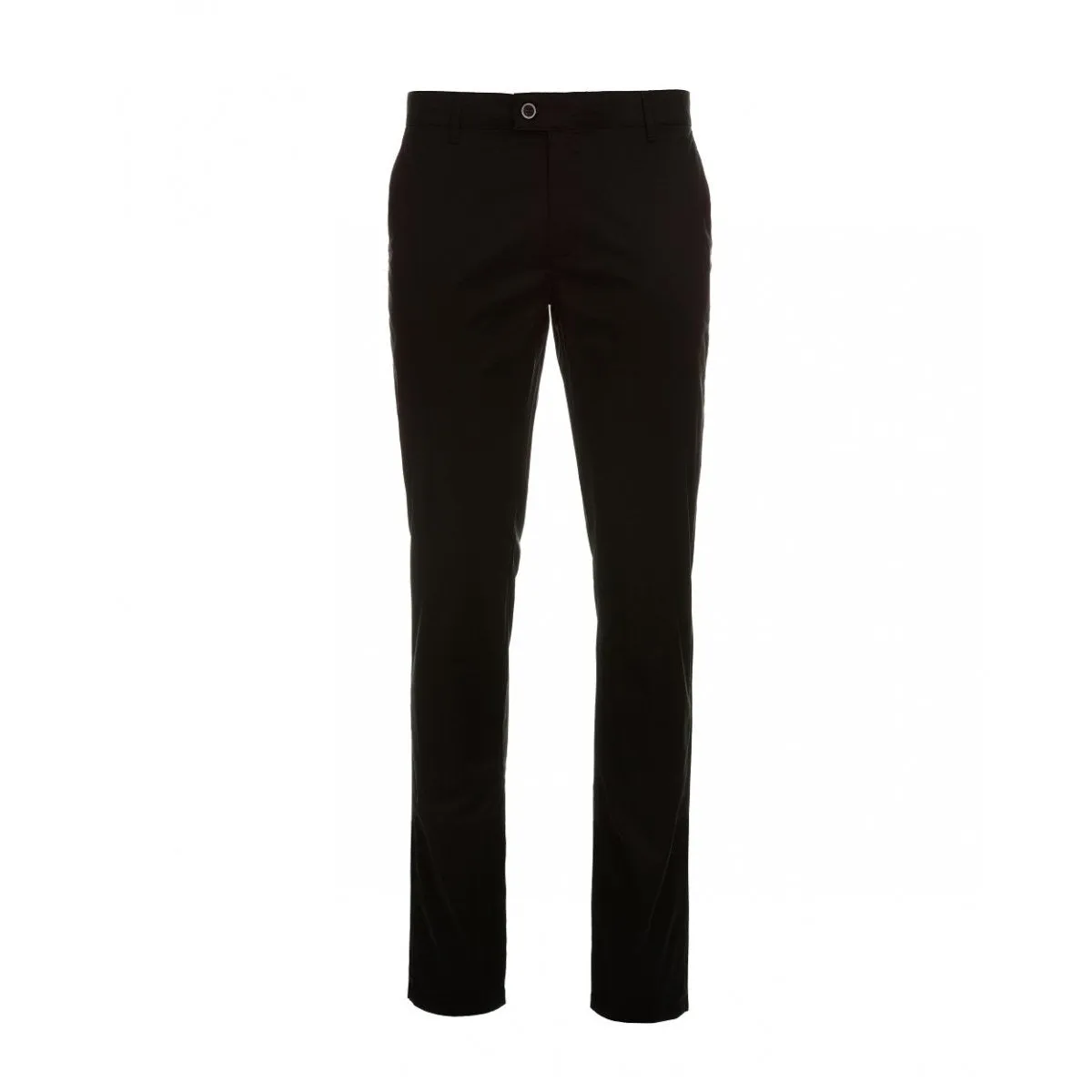 Black Cotton Stretch Chinos