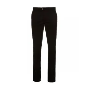 Black Cotton Stretch Chinos