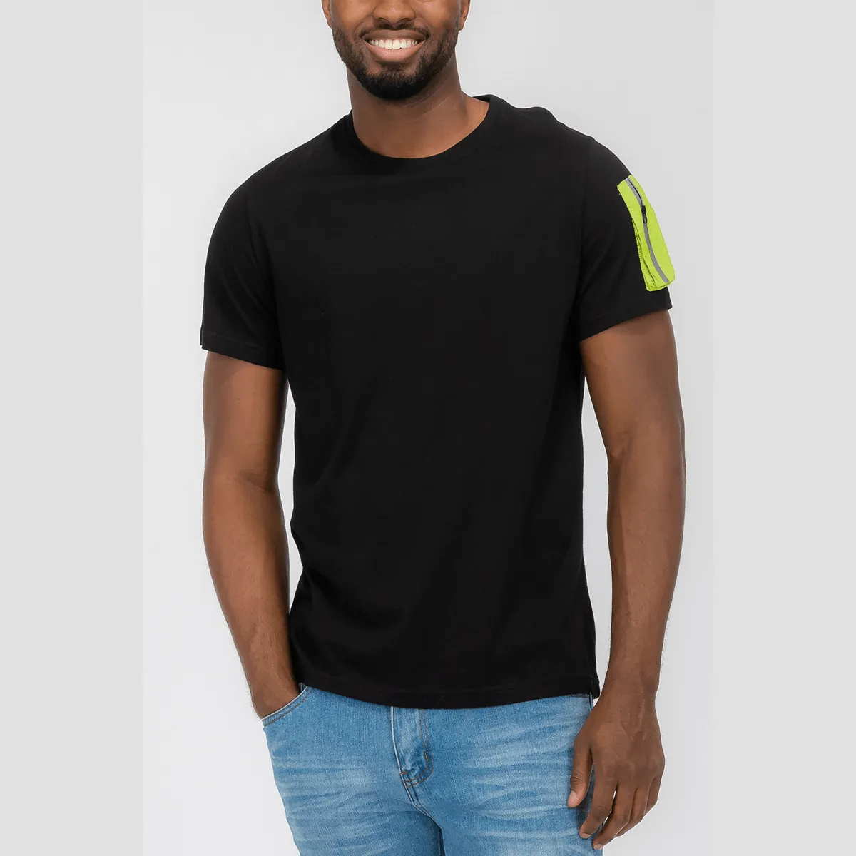 Black Sleeve Pouch Tee