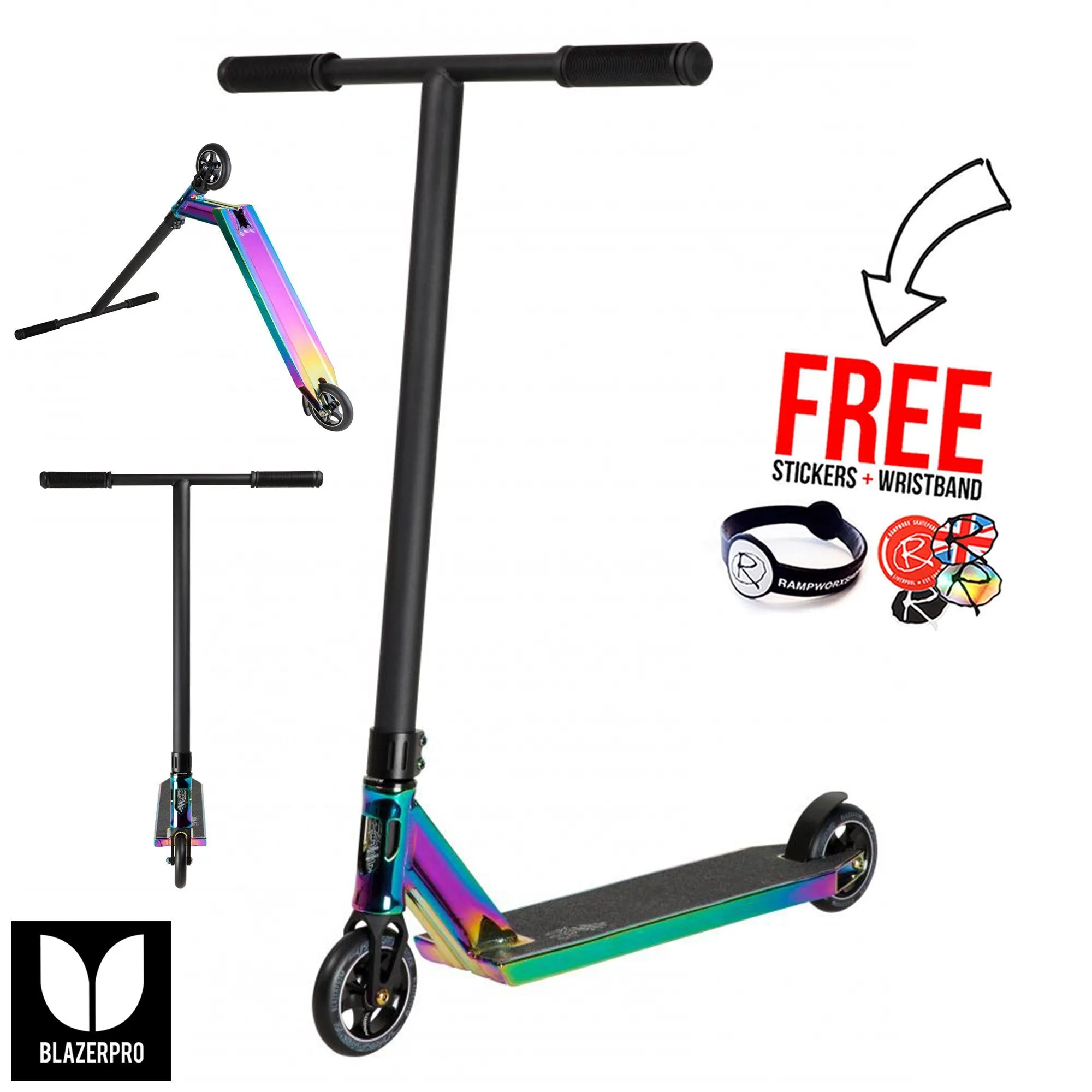 Blazer Pro Scooters Titan Iris Complete Stunt Scooter, NeoChrome